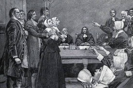 Historical witch trial illustration